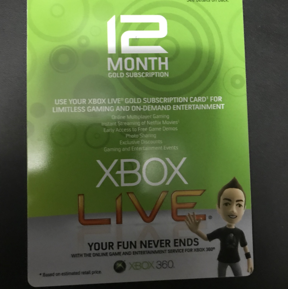 Gift Card Xbox Live Gold - 12 meses - Digital Xbox