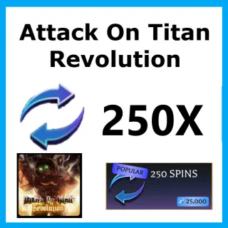 Attack On Titan Revolution 250x Spin