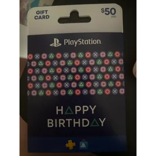 $50.00 USD PlayStation Store