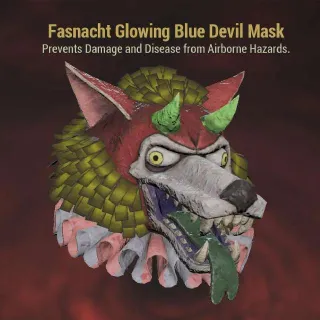 Glowing Blue Devil Mask