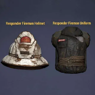 Responders Fireman Outfit & Helmet