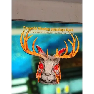 Fasnacht Glowing Jackalope Mask