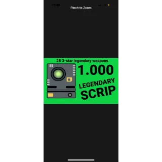 1.000 LEGENDARY SCRIP