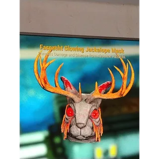 Fasnacht Glowing Jackalope Mask