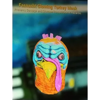 Fasnacht Glowing Turkey Mask