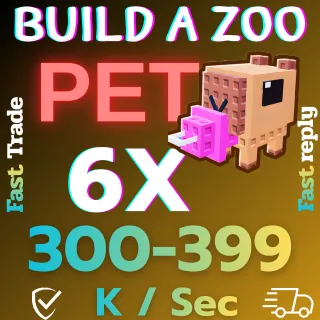 Build a Zoo | 6x Random Pets 300-399k <only 1 mutation>