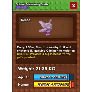 GODLY HUGE GOLDEN GLIMMERING SPRITE || GROW A GARDEN