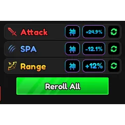 SET GODLY STATS (DMG, SPA, RANGE)