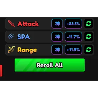 SET GODLY STATS (DMG, SPA, RANGE)