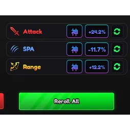 SET GODLY STATS (DMG, SPA, RANGE)