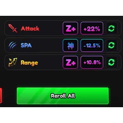 SET GODLY STATS (DMG, SPA, RANGE)