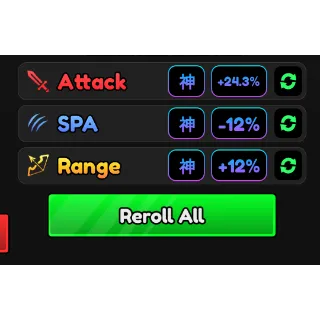 SET GODLY STATS (DMG, SPA, RANGE)