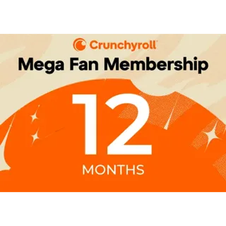 Crunchyroll Mega Fan - 12 Months (GLOBAL)