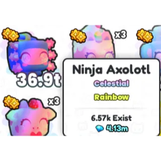 Rainbow Ninja Axolotl