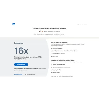 Linkedin Premium Business 12 Month (75% OFF)