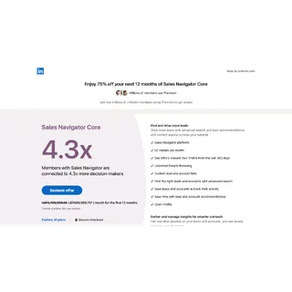 Linkedin Premium Sales Navigator (-75% key)
