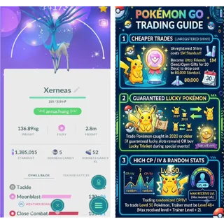 shiny xerneas level 50+ 3 skills non background fast delivery read description