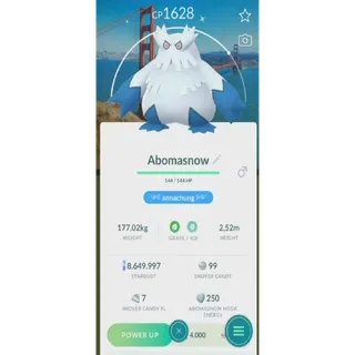 SHINY ABOMASNOW SAN FRANCISCO BACKGROUND FAST DELIVERY READ DESCRIPTION