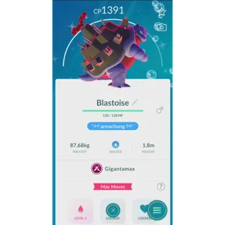 SHINY BLASTOISE GIGANTAMAX NON BACKGROUND FAST DELIVERY READ DESCRIPTION