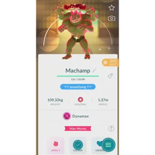 SHINY MACHAMP DYNAMAX NON BACKGROUND FAST DELIVERY READ DESCRIPTION