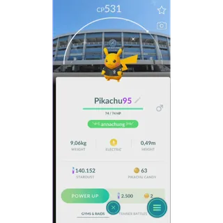 Shiny Pikachu (Chiba Lotte Marines Jersey) with ZOZO Marine Stadium Background