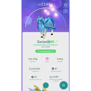 SHINY ZACIAN NON BACKGROUND FAST DELIVERY READ DESCRIPTION