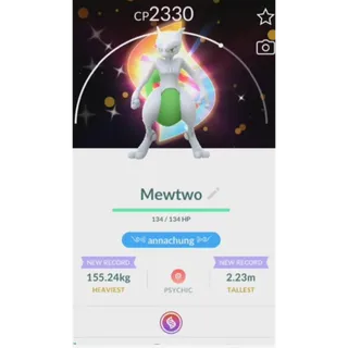 SHINY MEWTWO MEGA BACKGROUND FAST DELIVERY READ DESCRIPTION