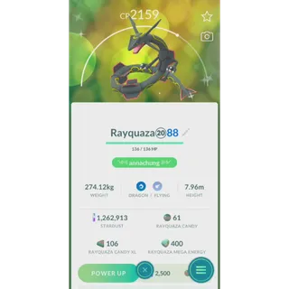 SHINY RAYQUAZA NON BACKGROUND FAST DELIVERY READ DESCRIPTION