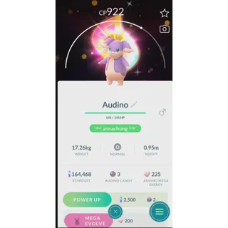 shiny audino mega background fast delivery read description