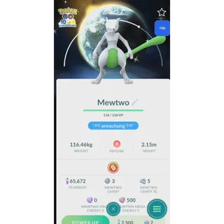 SHINY MEWTWO WITH THE MOON ANNIVERSARY 10TH POKEMON GO BACKGROUND( TRADE 20K STARDUST)|FAST DELIVERY READ DESCRIPTION
