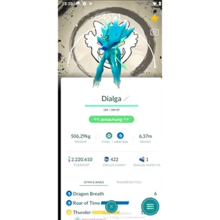 Shiny dialga level 50 ( roar of time) go fest 2026 background| fast delivery read description