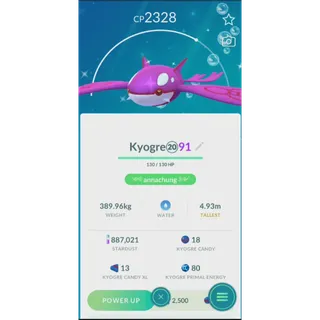 SHINY KYOGRE NON BACKGROUND FAST DELIVERY READ DESCRIPTION