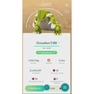 SHINY GROUDON NON BACKGROUND FAST DELIVERY READ DESCRIPTION