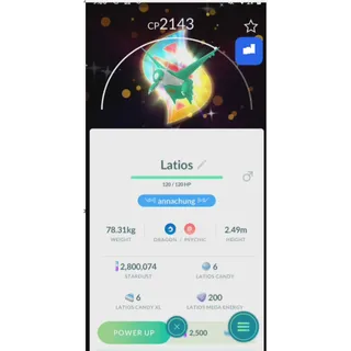 SHINY LATIOS GO TOUR 2026 SPECIAL BACKGROUND( TRADE 1M STARDUST SAME PRICE) FAST DELIVERY READ DESCRIPTION