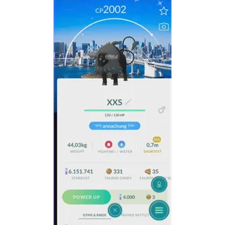 Shiny Paldean Tauros XXS  Japan background( trade 1m stardust same price) fast delivery read description