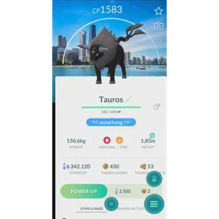 SHINY TAROS LOCAL CHICAGO BACKGROUND(TRADE 1M STARDUST SAME PRICE)| FAST DELIVERY READ DESCRIPTION