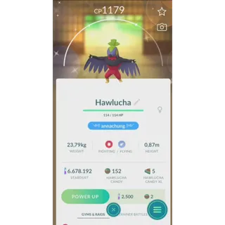 shiny hawlucha non background fast delivery read description