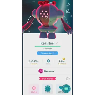 SHINY REGISTEEL DYNAMAX NON BACKGROUND FAST DELIVERY READ DESCRIPTION