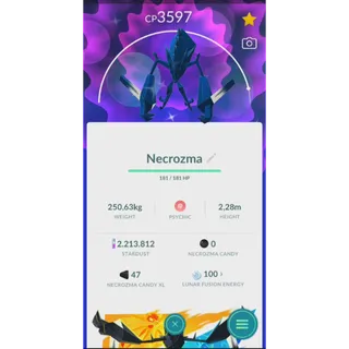 TRADE SHINY NECOZMA LEVEL 40+ 2 SKILLS NON BACKGROUND( TRADE 1M STARDUST SAME PRICE)| FAST DELIVERY READ DESCRIPTION