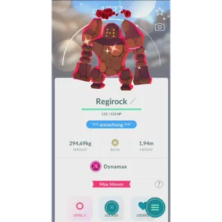 SHINY REGIROCK DYNAMAX NON BACKGROUND FAST DELIVERY READ DESCRIPTION