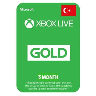 XBOX GOLD 3 MONTH Turkey Region Fast Delivery