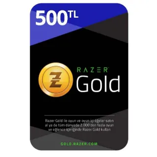 Razer Gold 500TL Giftcard | Turkey Region | Fast Delivery