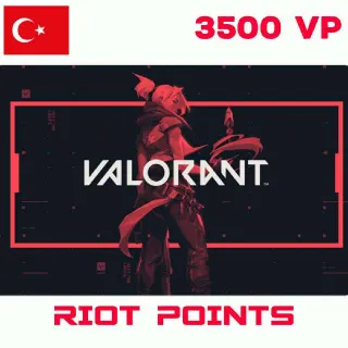 Valorant 3500 VP Riot Points - TURKEY Fast Delivery