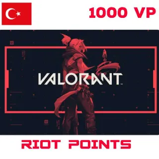 Valorant 1000 VP | Turkey Region | Instant Delivery