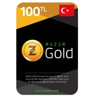 Razer Gold 100 TL | Turkey Region | Fast Delivery