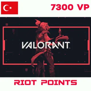 Valorant 7300 VP Riot Points - TURKEY Region Fast Delivery