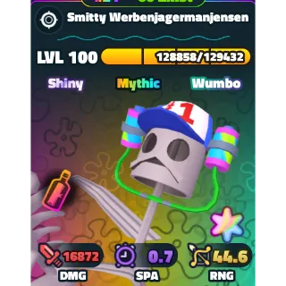 SPONGEBOB TOWER DEFENSE - SW SMITTY W.⭐ SUPERSTAR ⭐ LV 100/SF 🌈 RAINBOW SERIAL 🌈