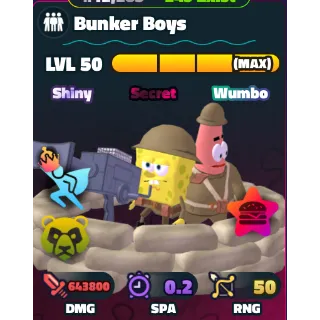 SPONGEBOB TOWER DEFENSE - SW BUNKER BOYS LVL 50/NC/PP