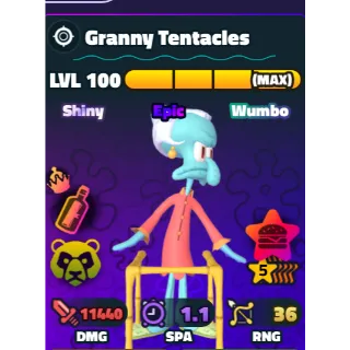 SPONGEBOB TOWER DEFENSE - SW GRANNY TENTACLES 5⭐ LVL 100/NC/PP