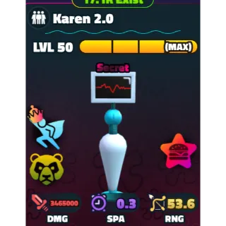 SPONGEBOB TOWER DEFENSE - KAREN 2.0 LVL 50/NC/PP